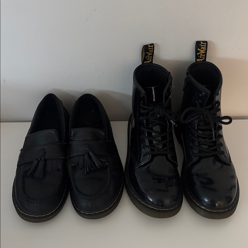 Dr. Marten Bundle Girls size US M 4 Adrian loafers and Delaney Patent Boots